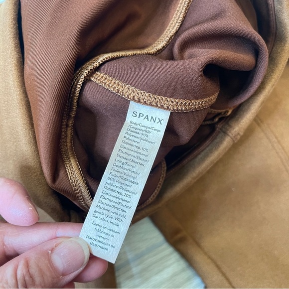 Spanx Faux Suede Leggings in Rich Caramel Tummy Control Women’s Size XL - Picture 9 of 14